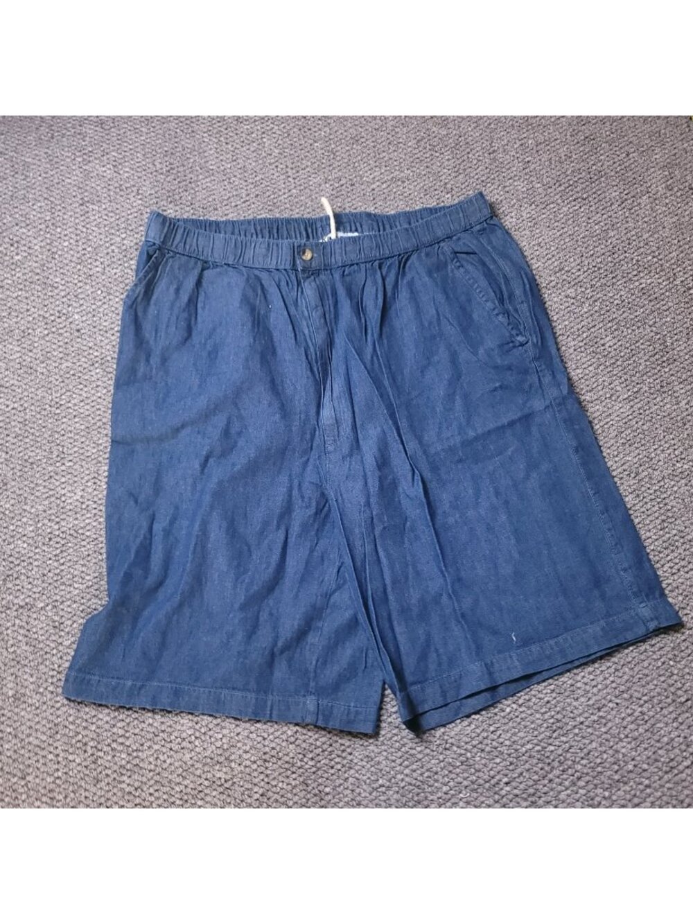 KingSize Shorts Mens XL T Big Tall Elastic y2K Denim Blue Denim Jorts Jean Pull